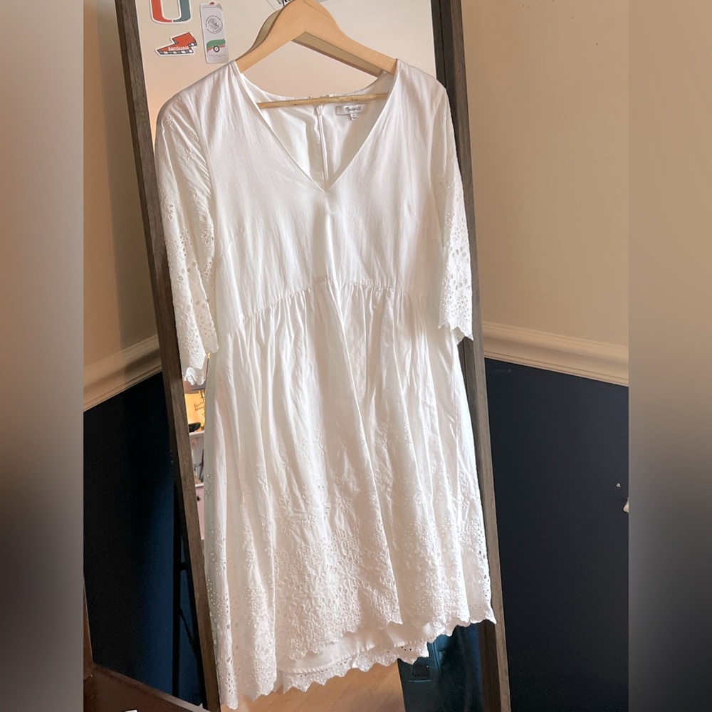 Madewell Babydoll White Lace Dress